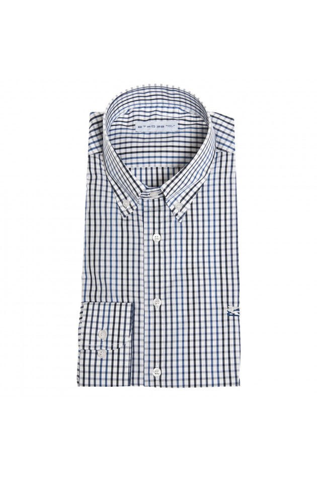 Etro Hemd in Blau/Weiß kariert