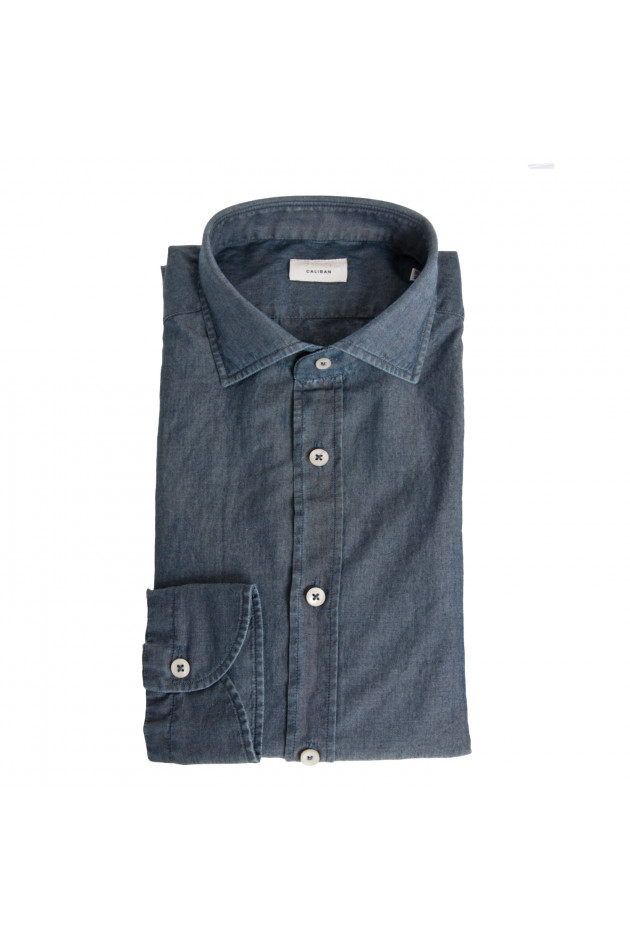 Caliban Hemd in Jeansblau