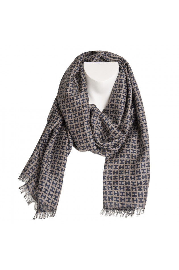 Hemisphere Cashmereschal RADEGUNDE in Taupe/Blau