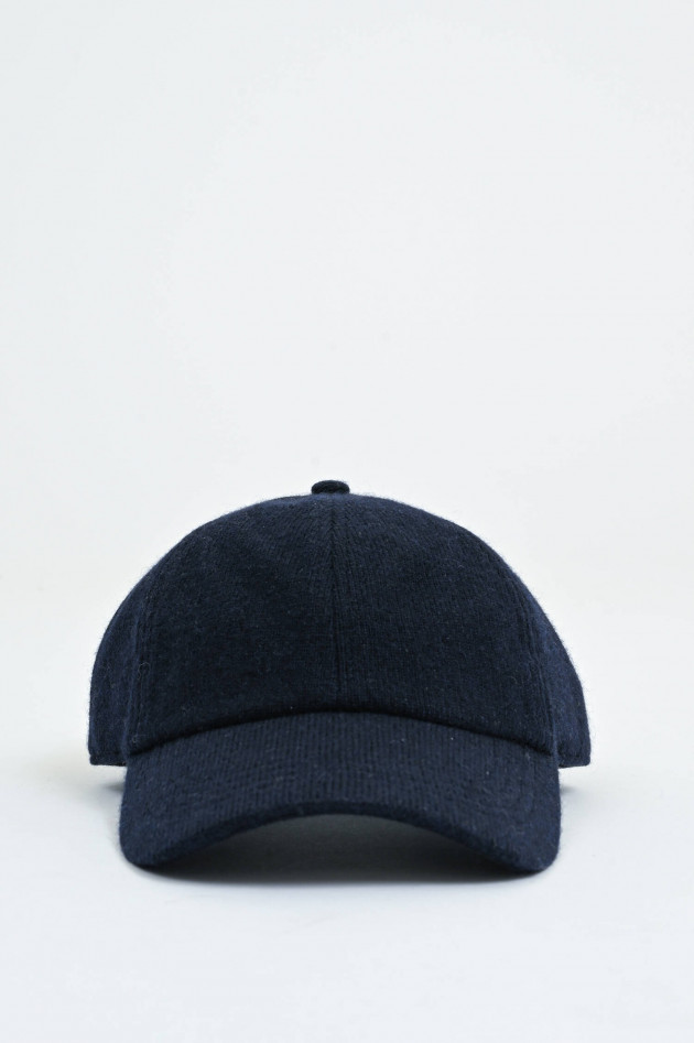 Henry Christ Basecap aus Cashmere in Navy