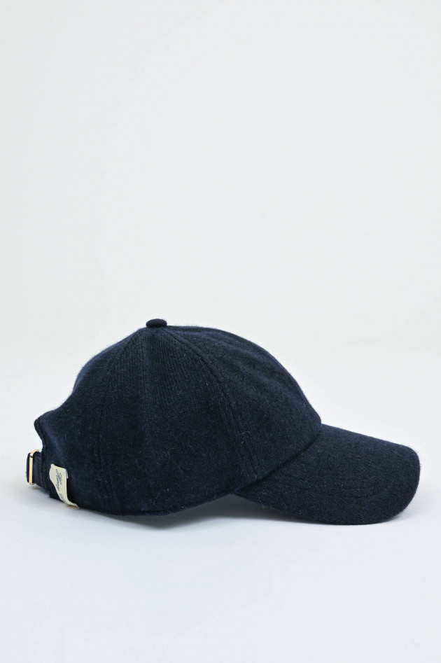 Henry Christ Basecap aus Cashmere in Navy