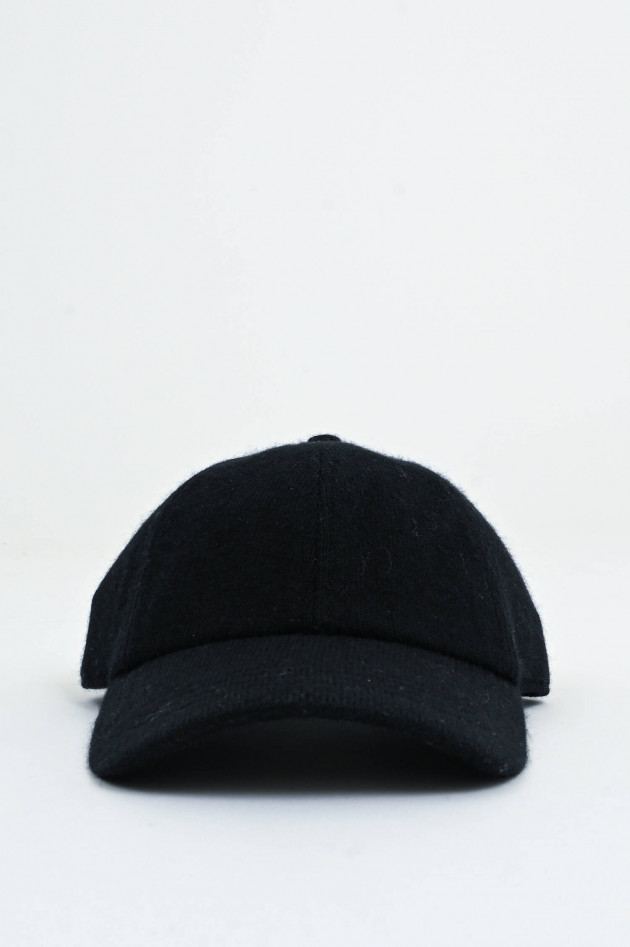 Henry Christ Basecap aus Cashmere in Schwarz