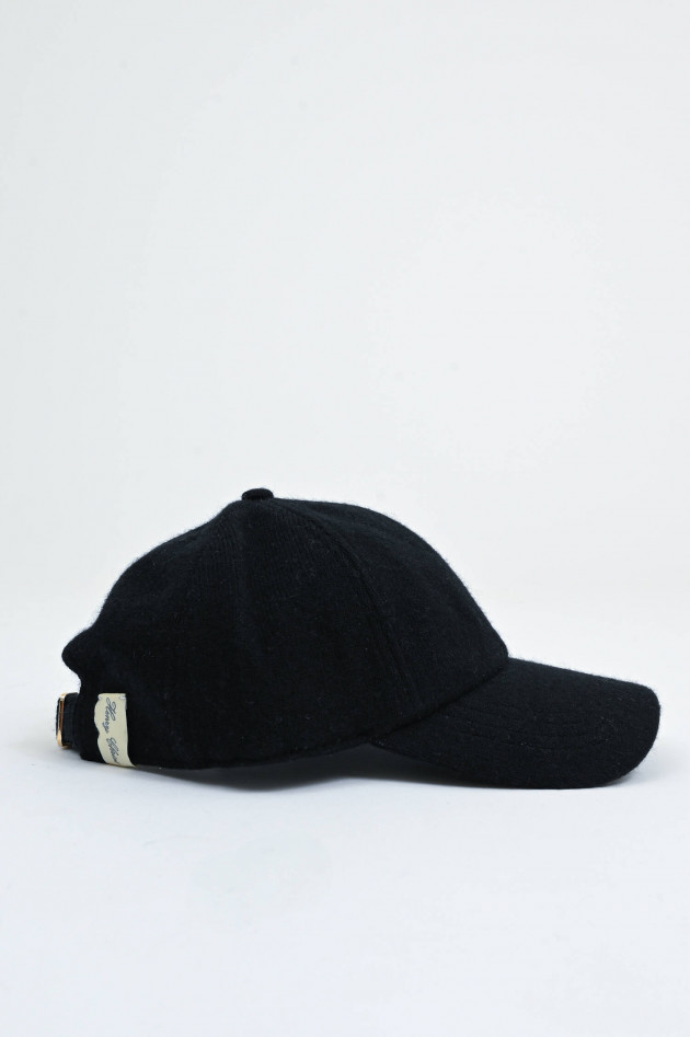 Henry Christ Basecap aus Cashmere in Schwarz
