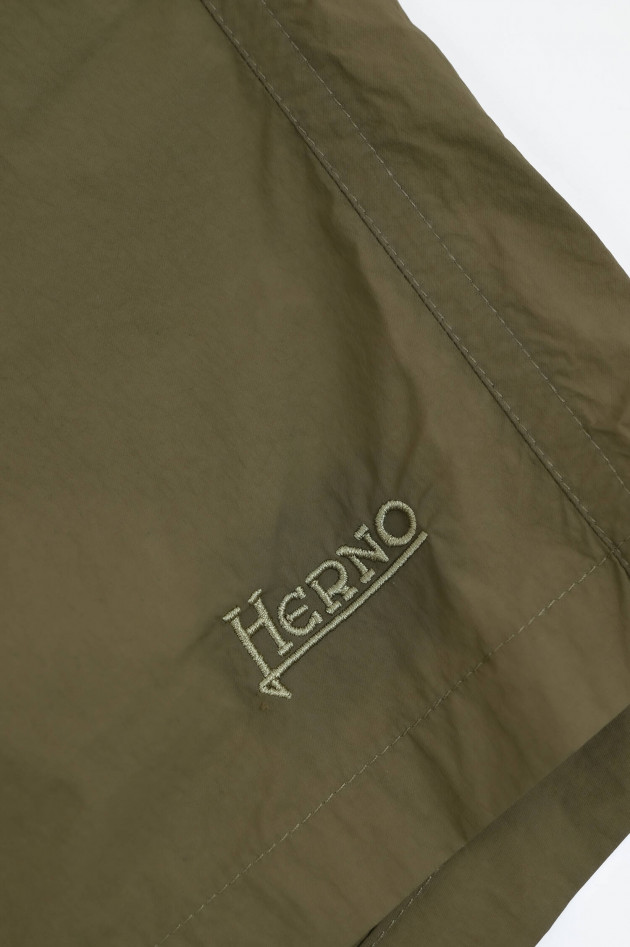 Herno Badehose mit Herno-Stickerei in Khaki