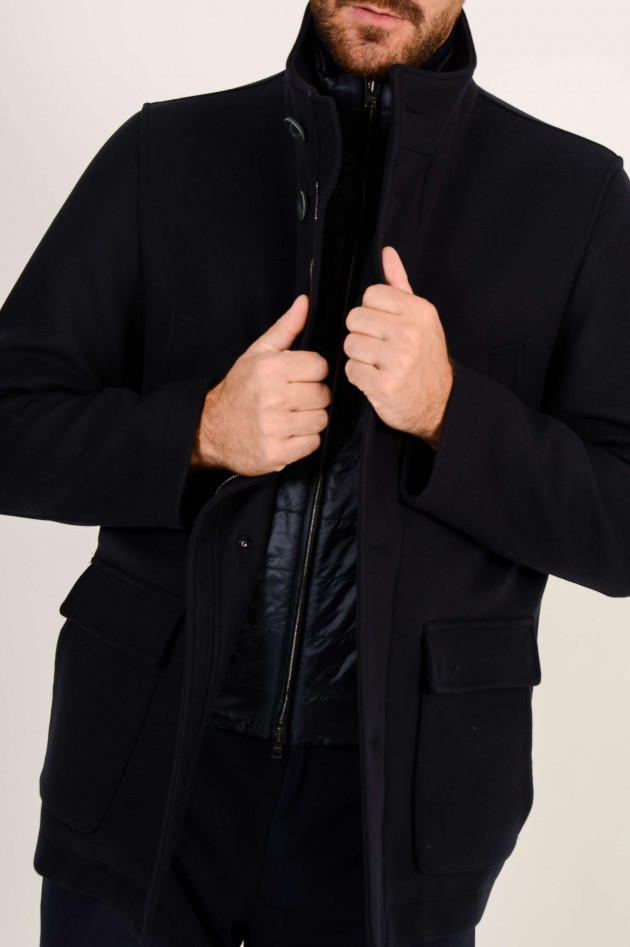 Herno Jacke aus Wolle in Navy