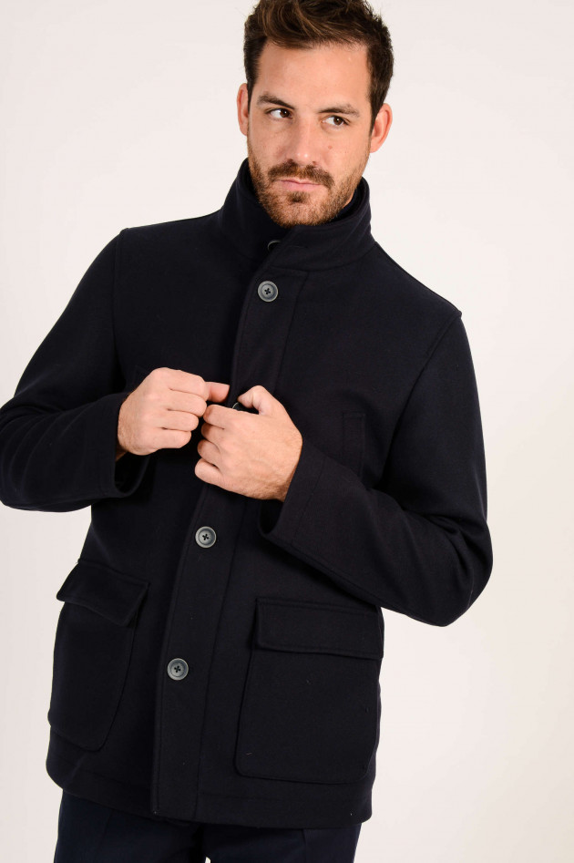 Herno Jacke aus Wolle in Navy