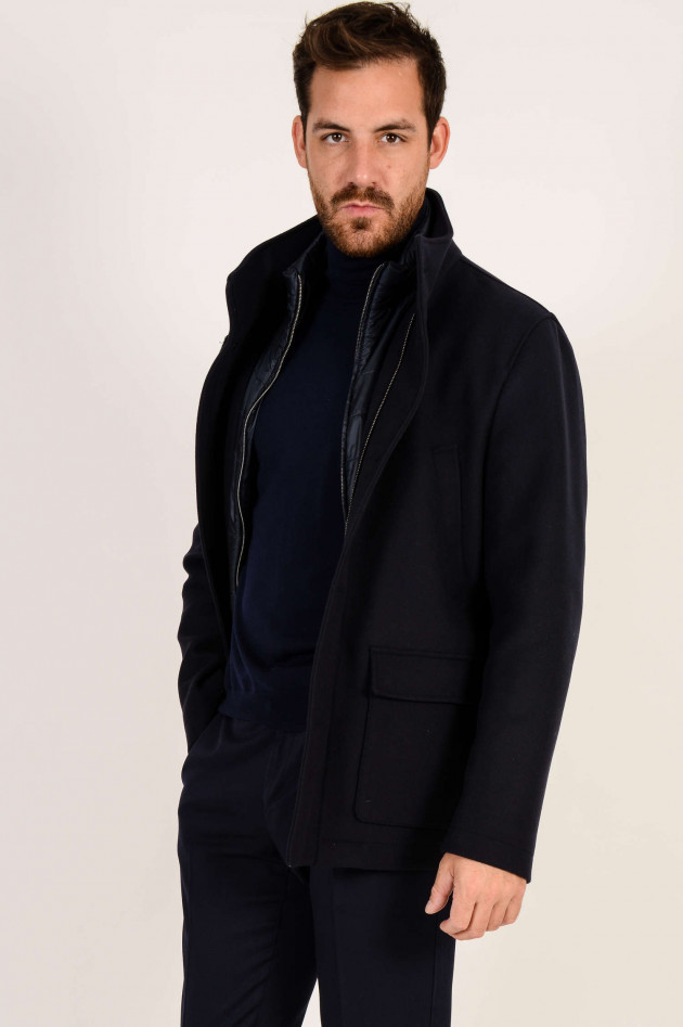 Herno Jacke aus Wolle in Navy