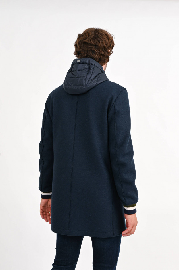 Herno Parka aus Wollwalk in Navy