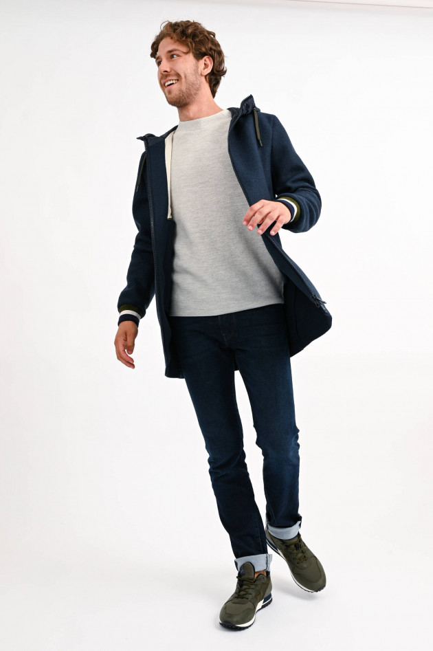 Herno Parka aus Wollwalk in Navy