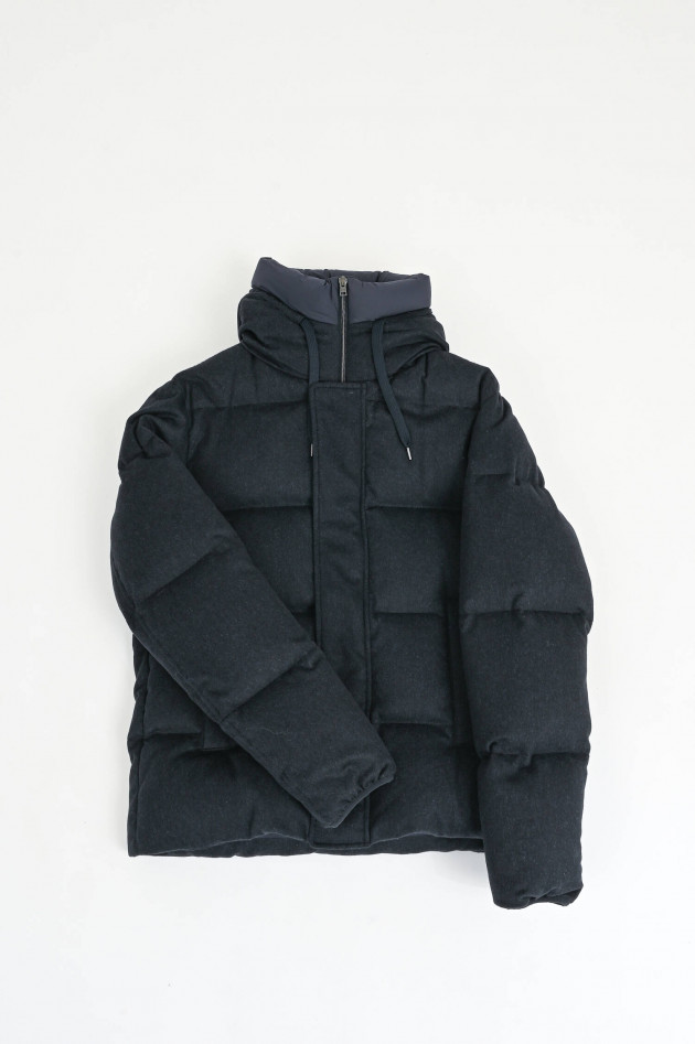 Herno Steppjacke aus Seide-Cashmere-Mix in Navy