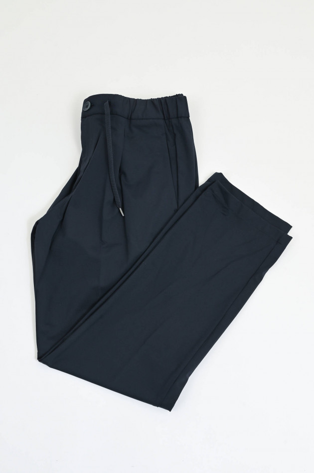Herno Hose mit elastischem Bund in Navy