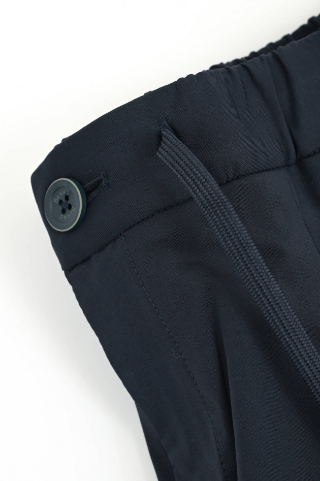 Herno Hose mit elastischem Bund in Navy