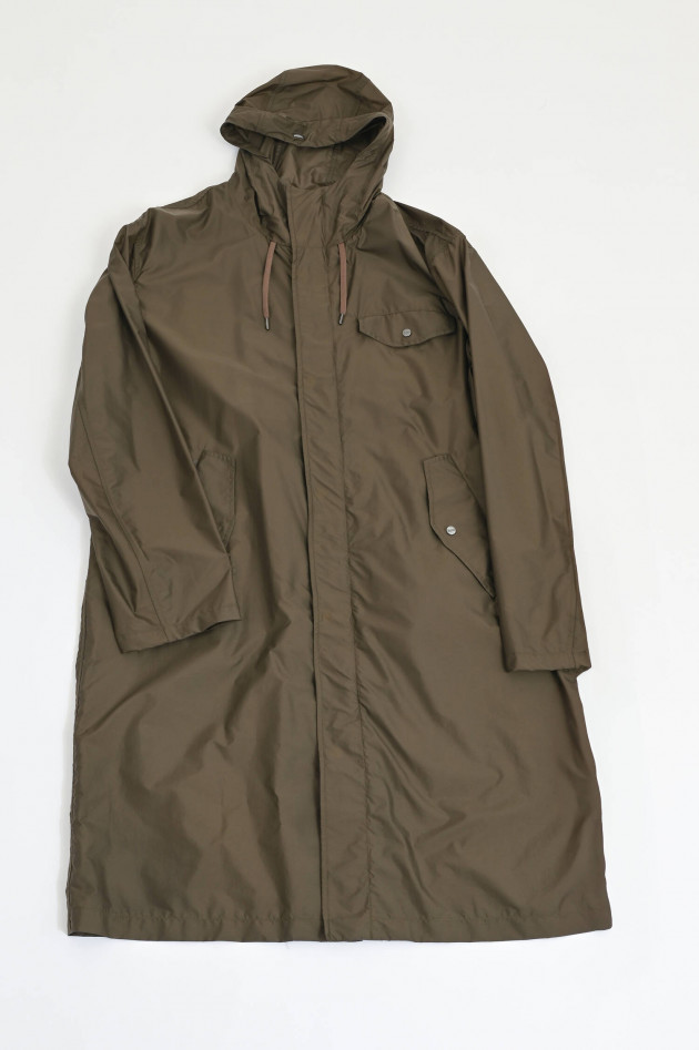 Herno Langer Parka in Khaki