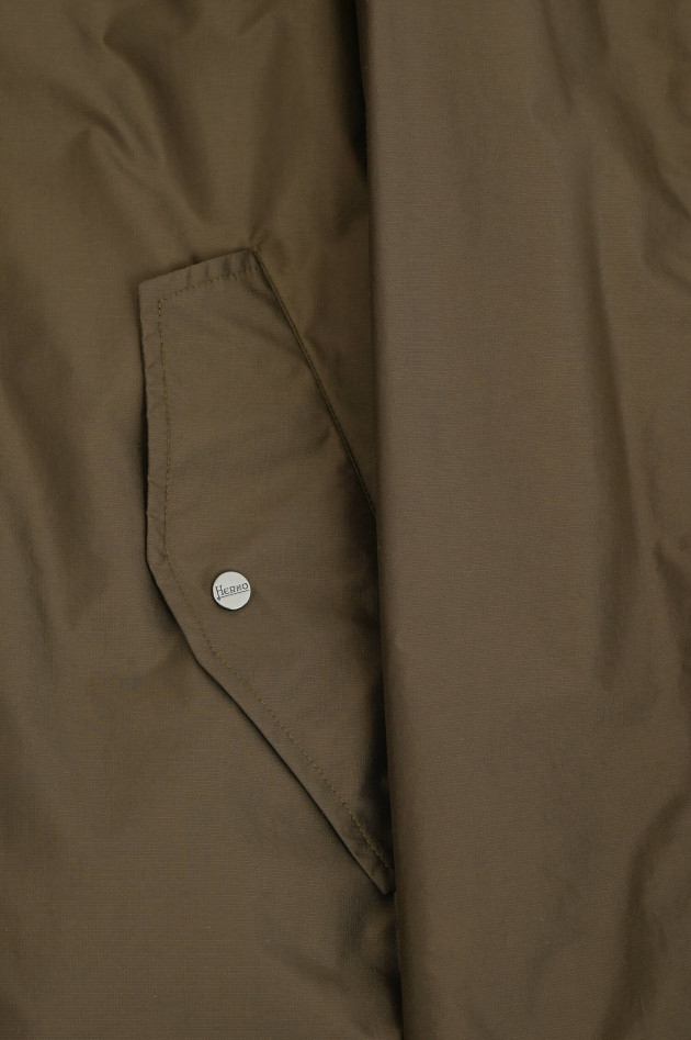 Herno Langer Parka in Khaki