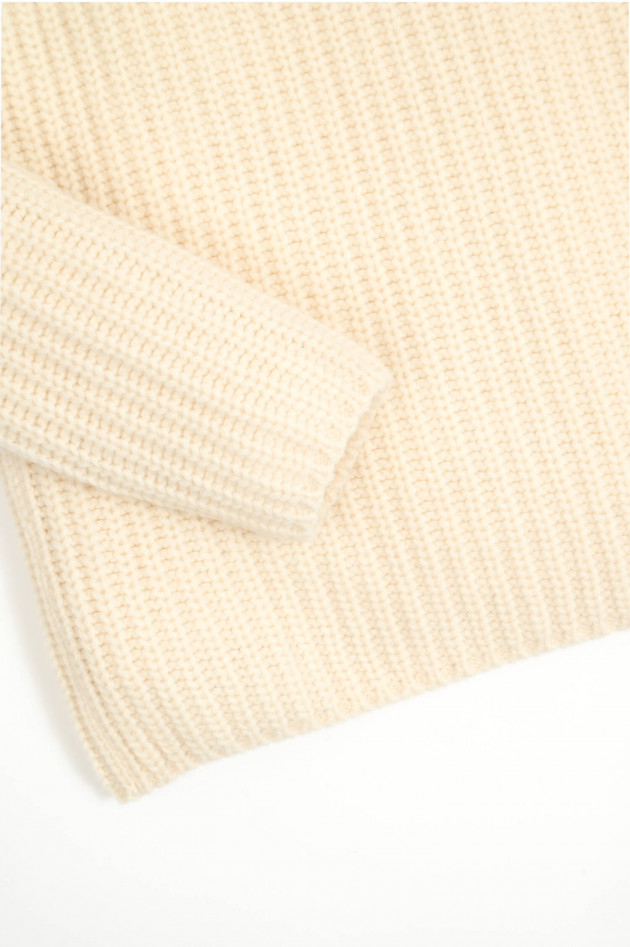 Herno Hybrid-Strickjacke in Creme
