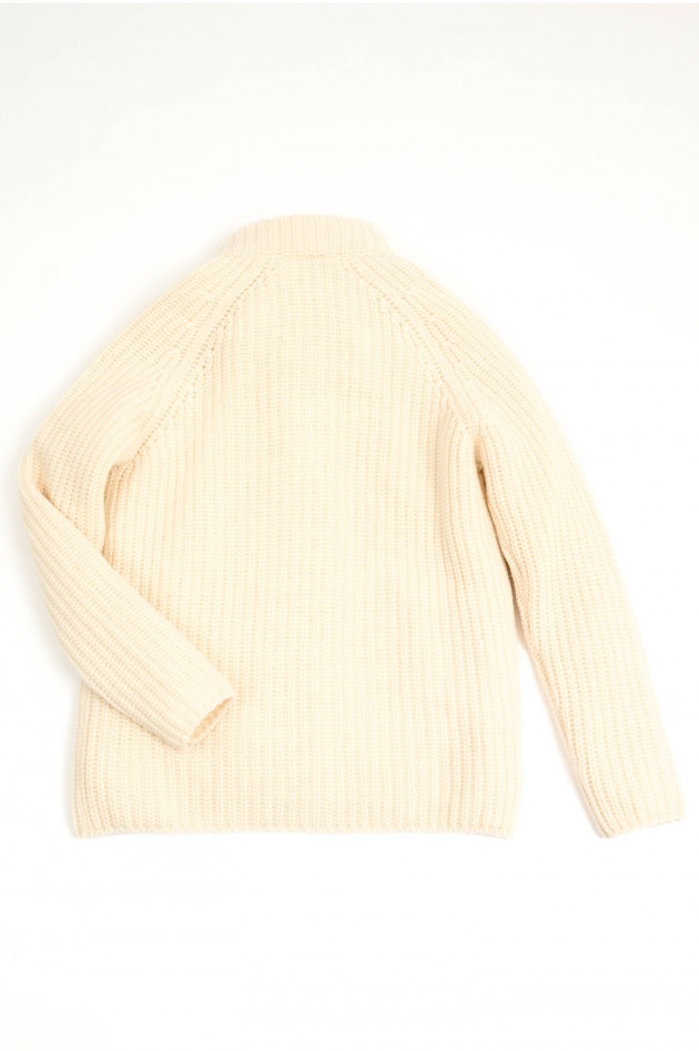 Herno Hybrid-Strickjacke in Creme