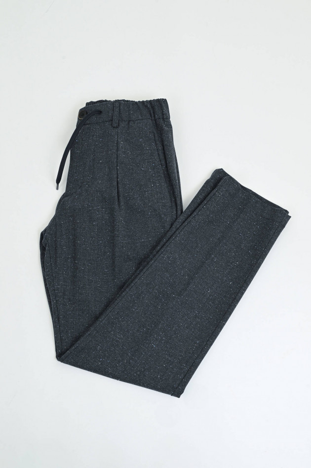 Herno Sportliche Hose in gesprenkeltem Grau