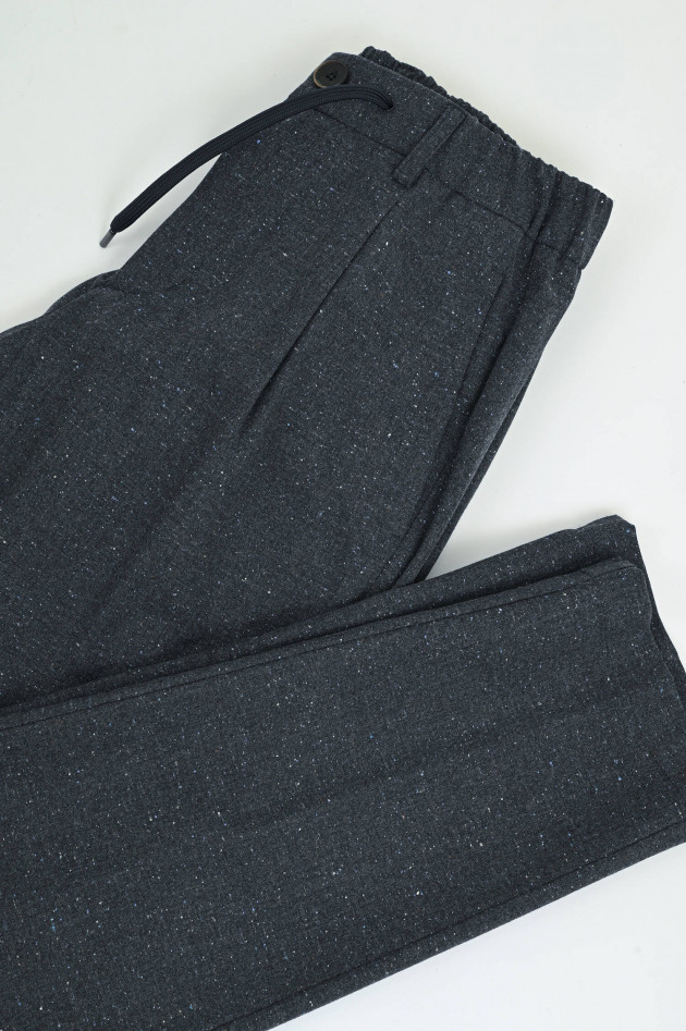 Herno Sportliche Hose in gesprenkeltem Grau