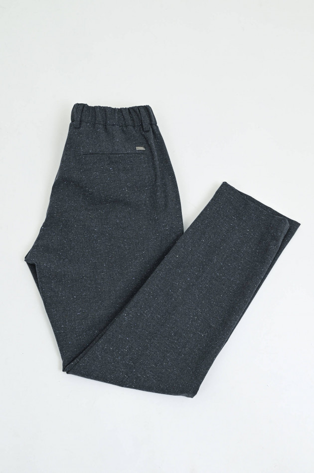 Herno Sportliche Hose in gesprenkeltem Grau
