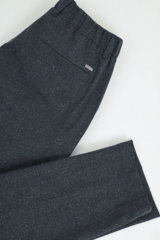 Herno Sportliche Hose in gesprenkeltem Grau