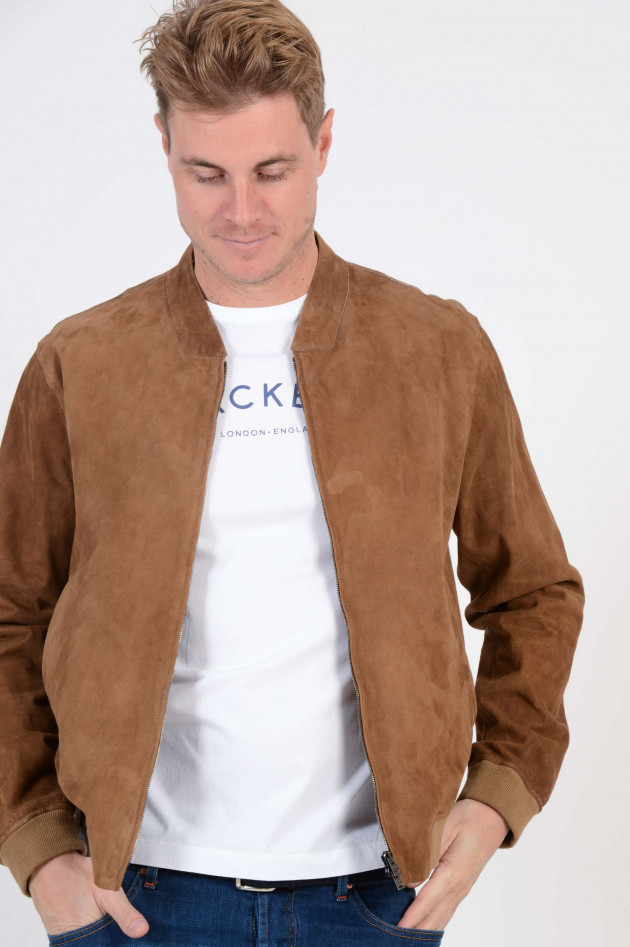 Herno Jacke aus Veloursleder in Braun