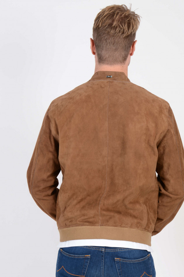 Herno Jacke aus Veloursleder in Braun