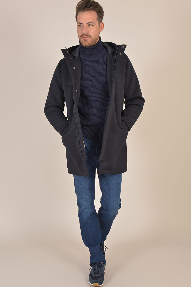 Herno Jacke mit Neoprenoptik in Navy