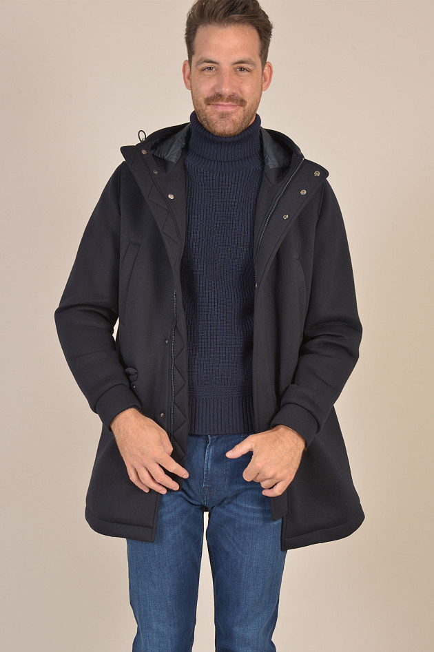 Herno Jacke mit Neoprenoptik in Navy