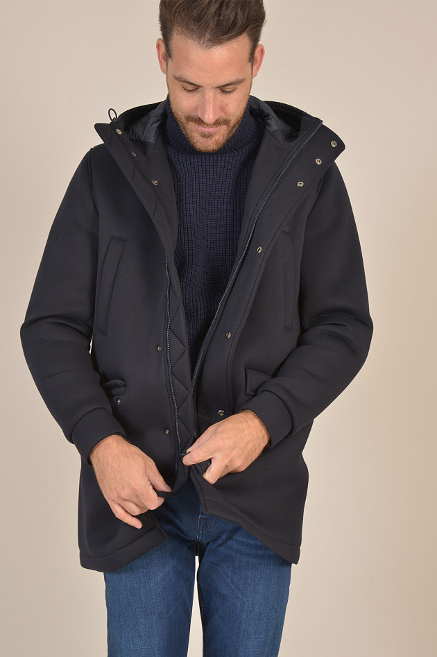 Herno Jacke mit Neoprenoptik in Navy