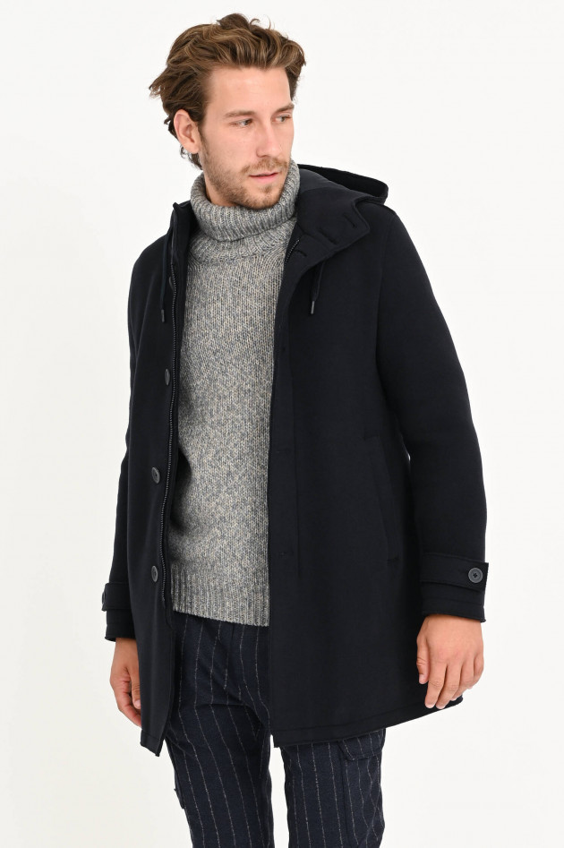 Herno Wolljacke mit gestepptem Futter in Navy