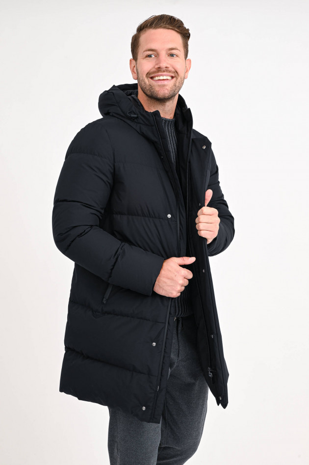 Herno Goretex Daunenstepp-Mantel in Schwarz