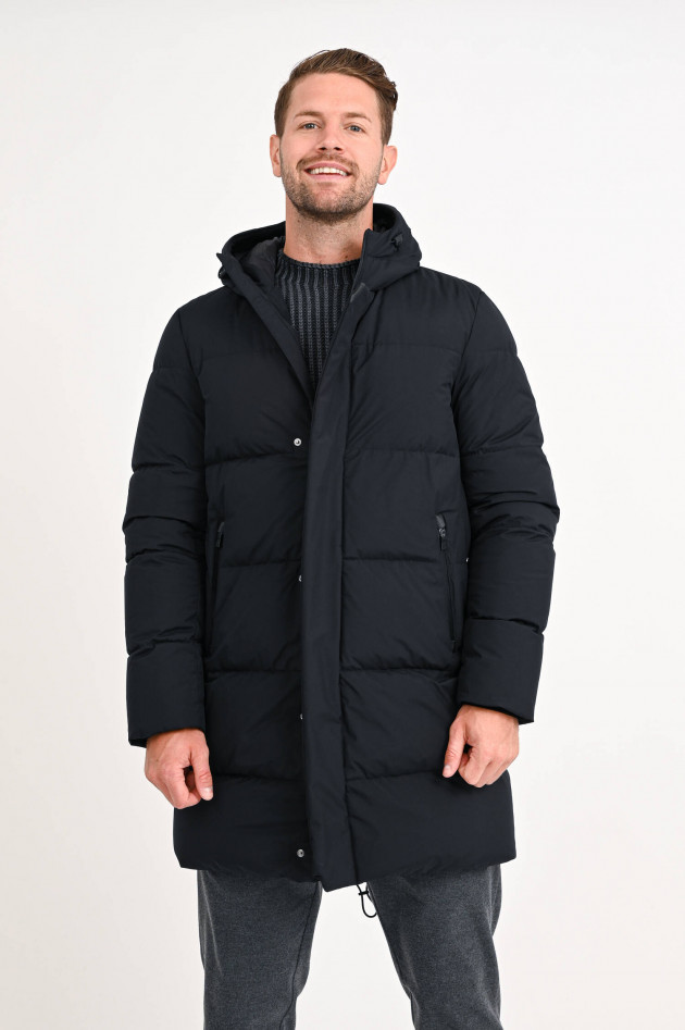 Herno Goretex Daunenstepp-Mantel in Schwarz