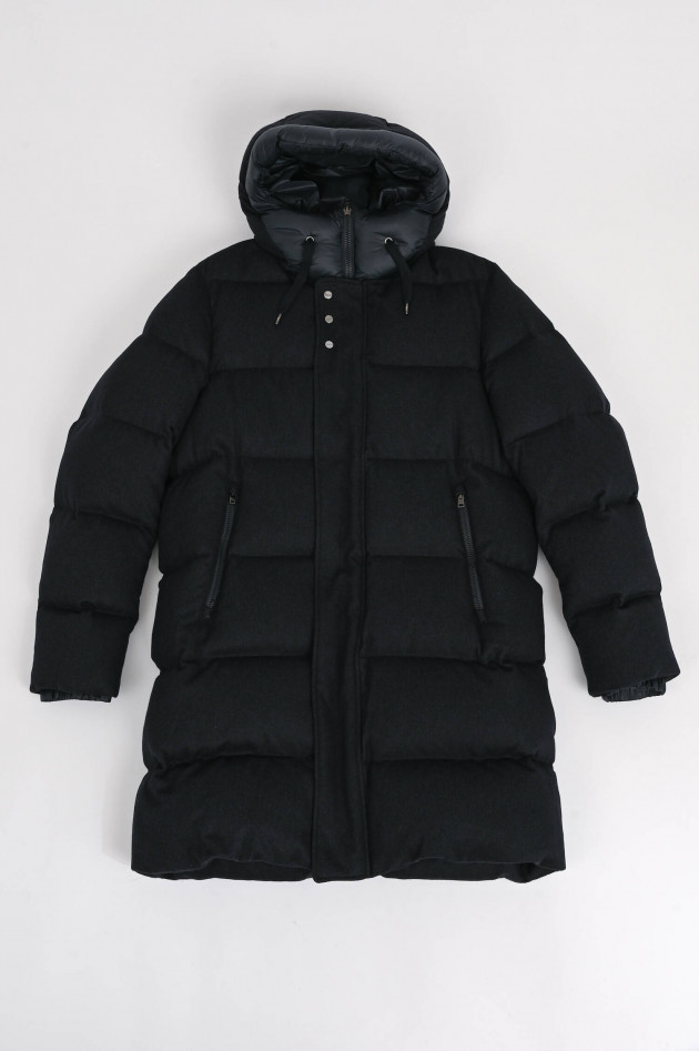 Herno Parka aus Cashmere und Seide in Navy
