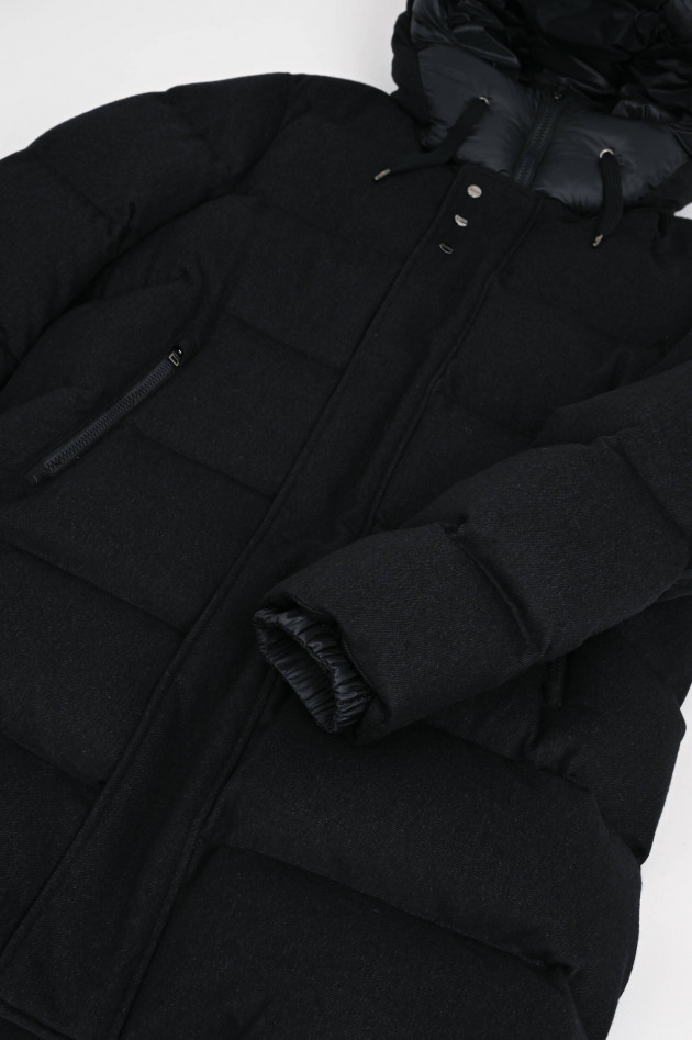 Herno Parka aus Cashmere und Seide in Navy