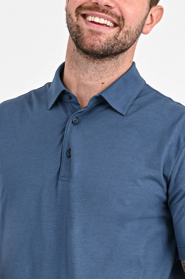 Herno Piqué Polo in Taubenblau