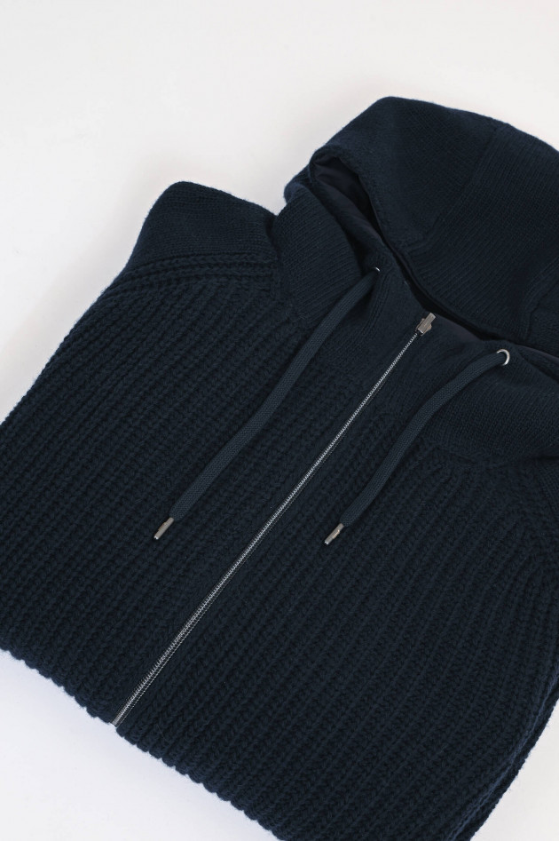 Herno Wendejacke aus Strick und Nylon in Navy