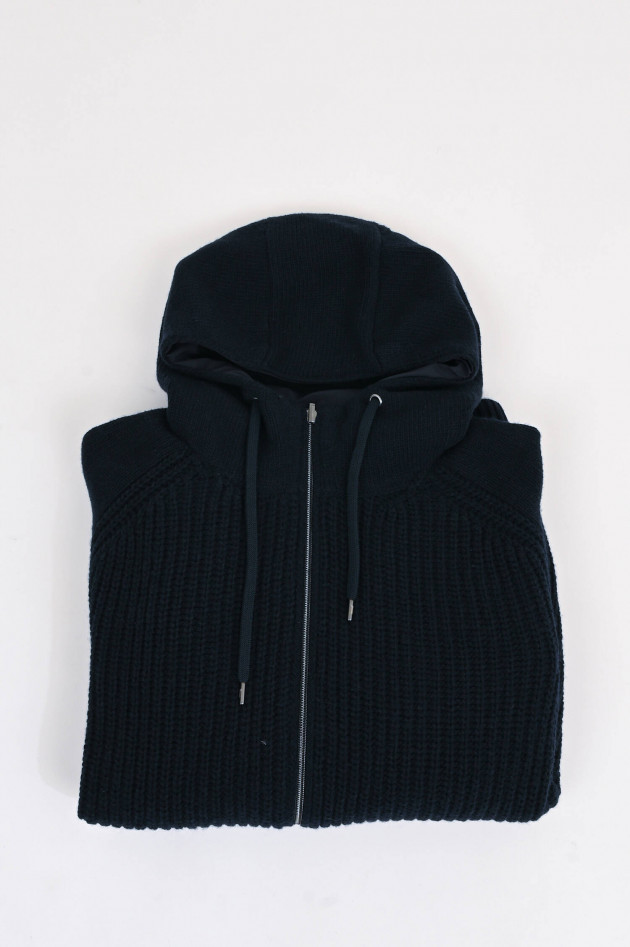 Herno Wendejacke aus Strick und Nylon in Navy