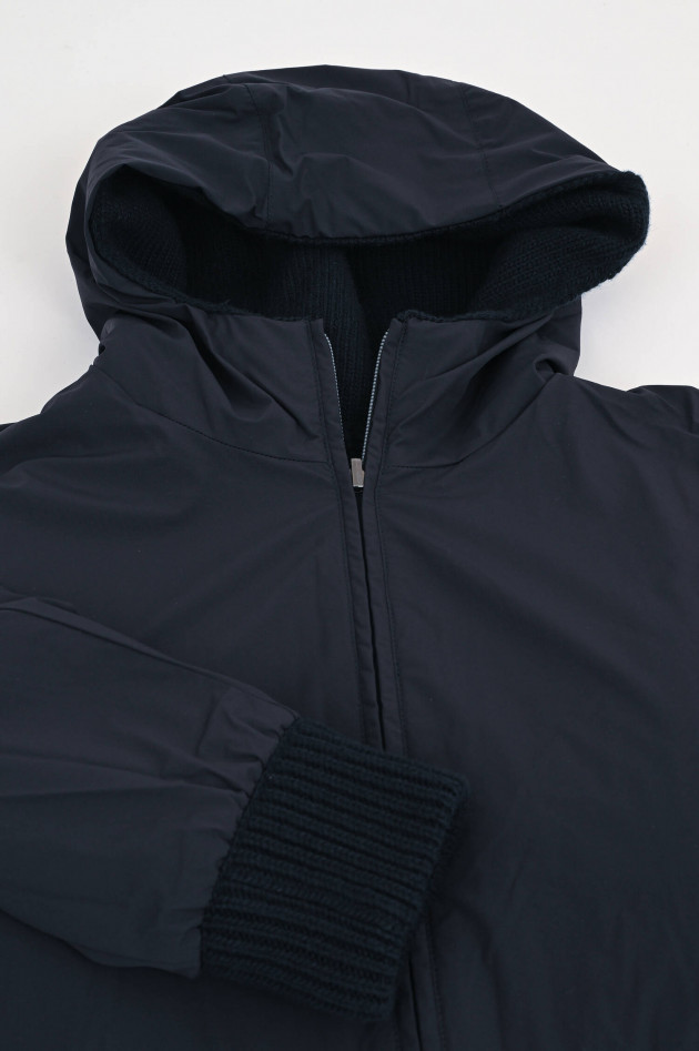 Herno Wendejacke aus Strick und Nylon in Navy