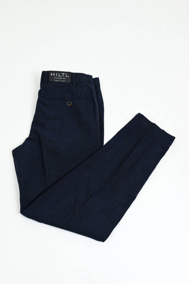 Hiltl Hose PARMA aus Leinen in Navy