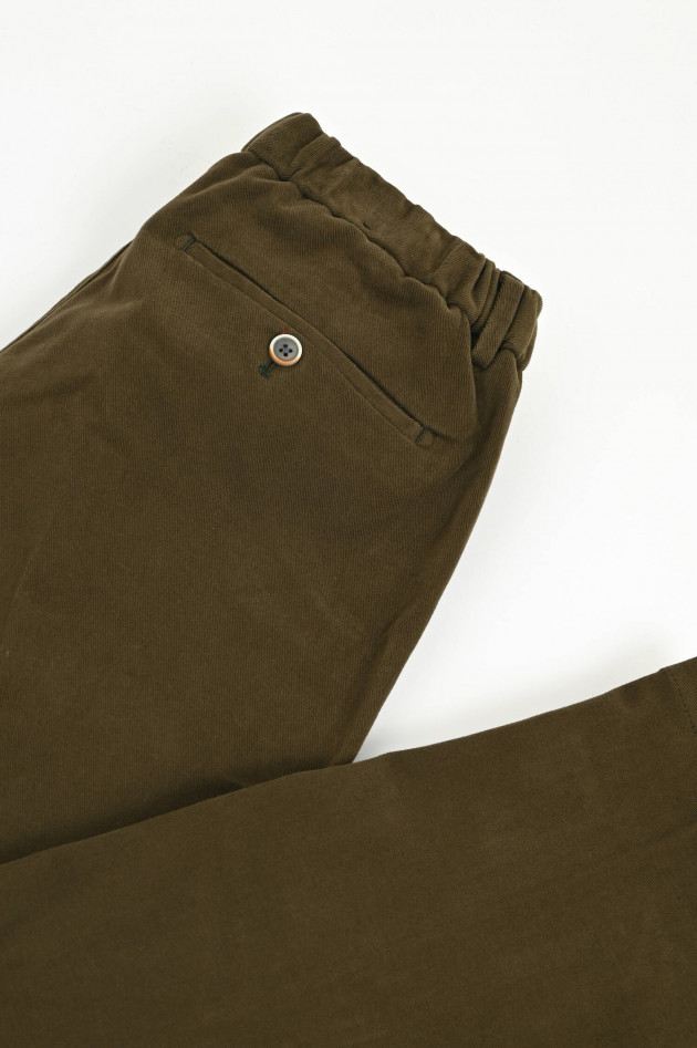 Hiltl Hose TRENTO mit Elastikbund in Oliv