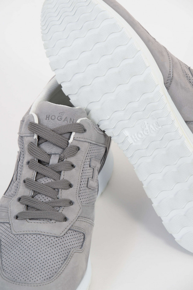 Hogan Sneakers aus Leder in Grau