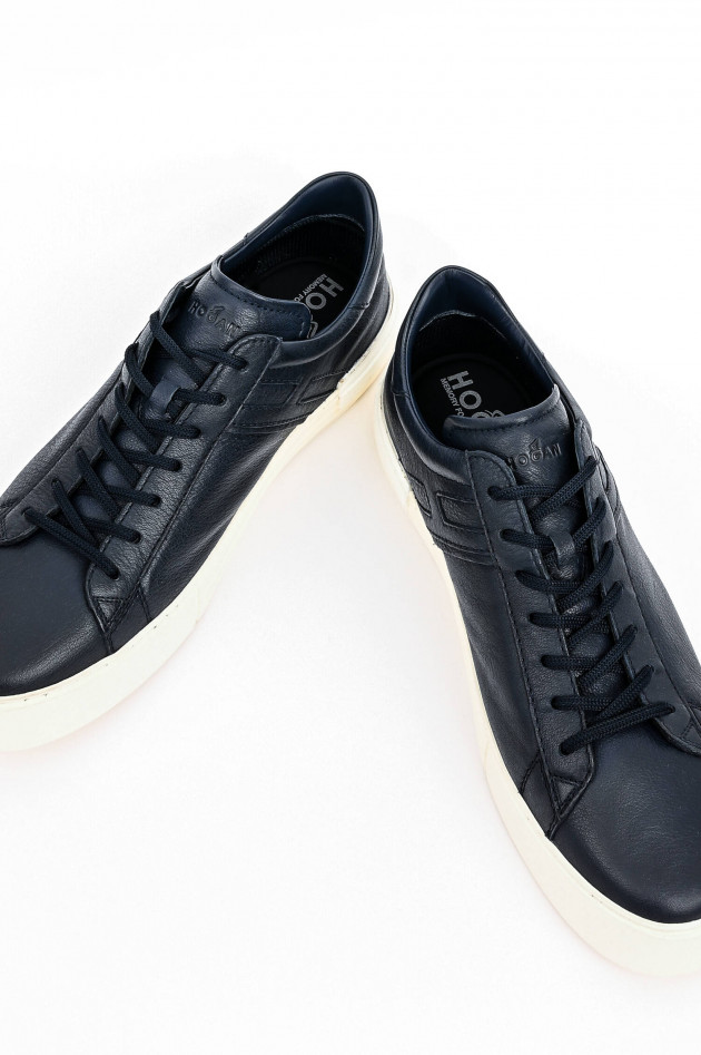 Hogan Sneaker aus genarbten Leder in Navy