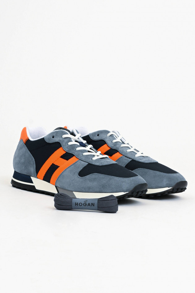 Hogan Sneaker H383 in Blau/Orange