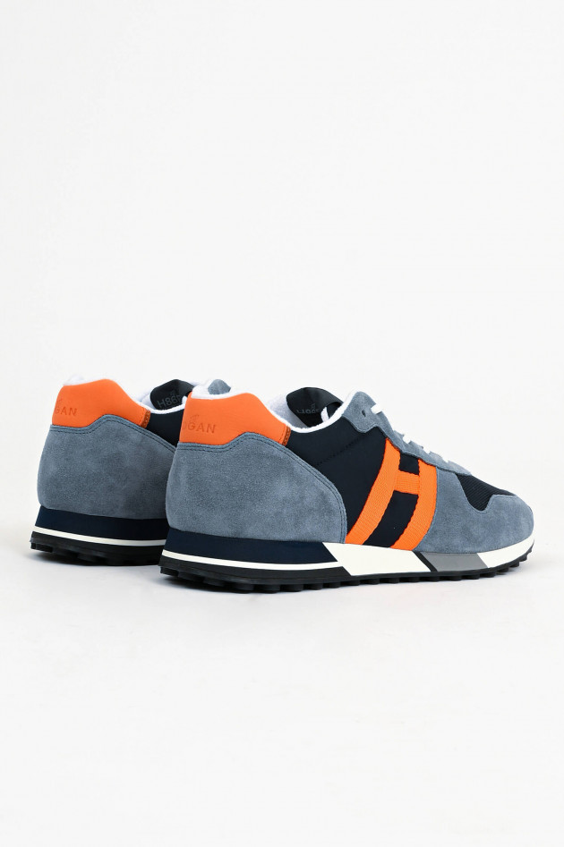 Hogan Sneaker H383 in Blau/Orange