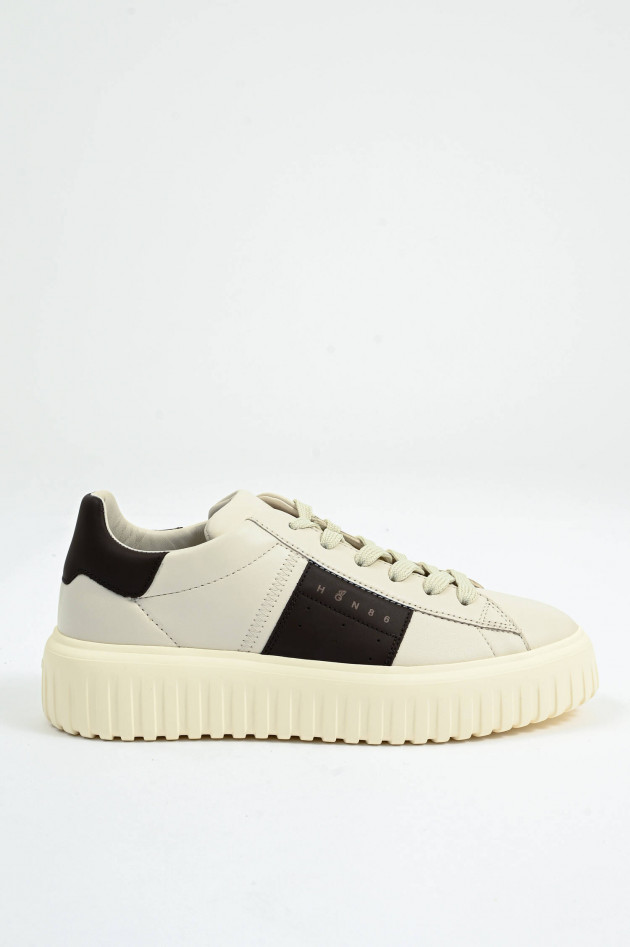 Hogan Sneaker H-STRIPES in Hellgrau/Braun