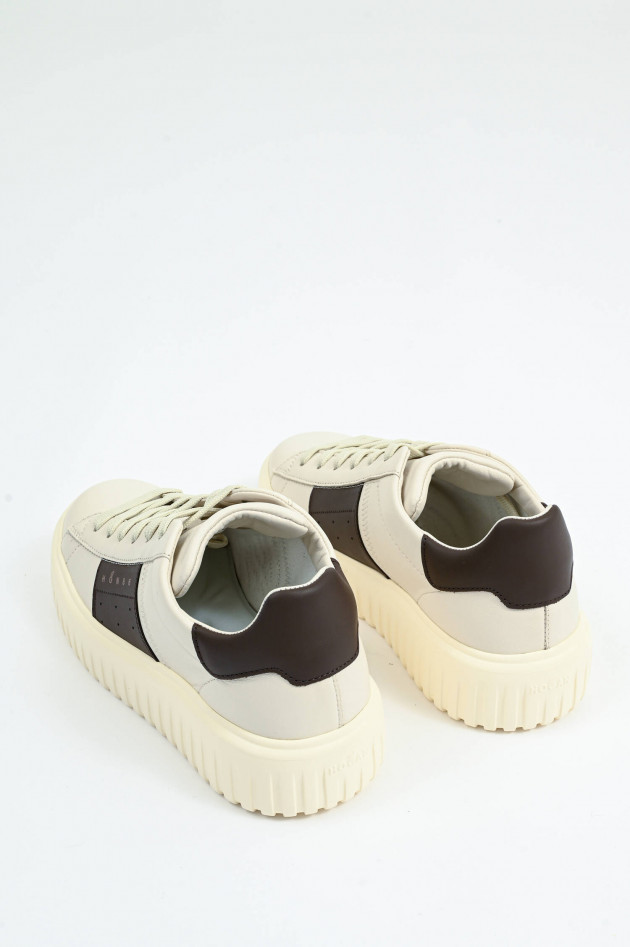 Hogan Sneaker H-STRIPES in Hellgrau/Braun