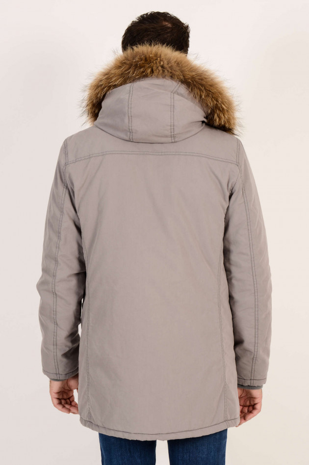 IQ+ Berlin Parka mit Fellbesatz in Grau