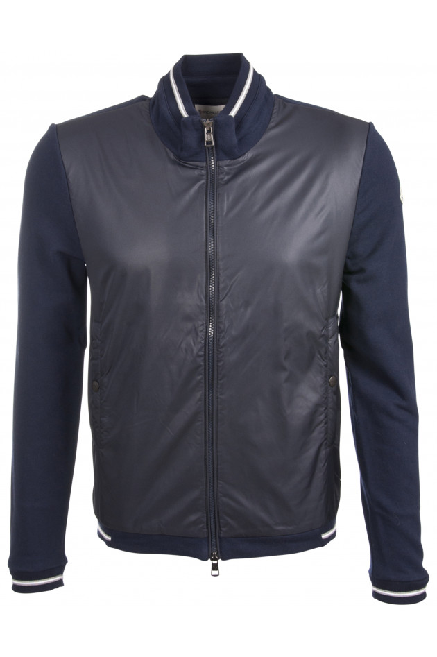 Moncler Jacke im Materialmix in Marine