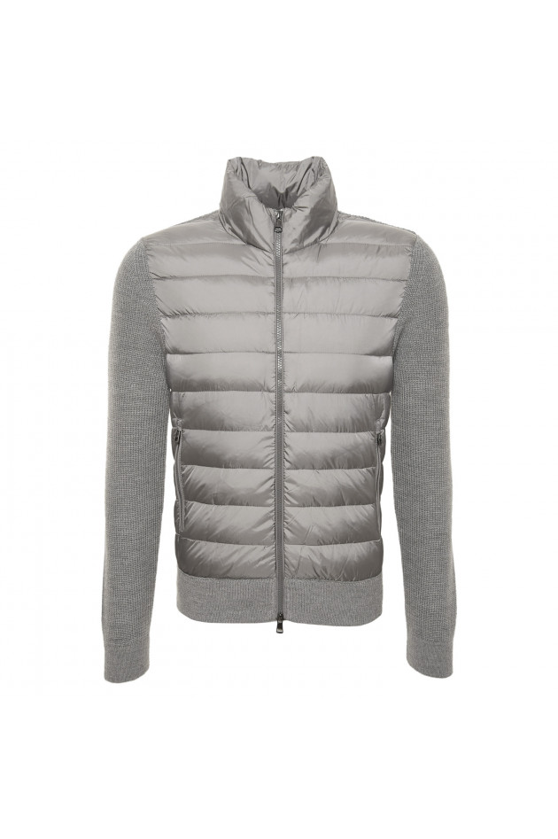 Moncler Jacke mit Dauneneinsatz in Hellgrau