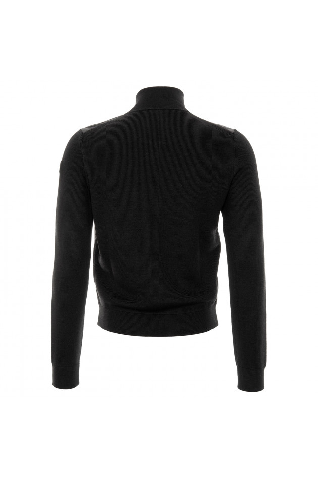 Moncler Jacke mit Strickeinsätzen in Schwarz